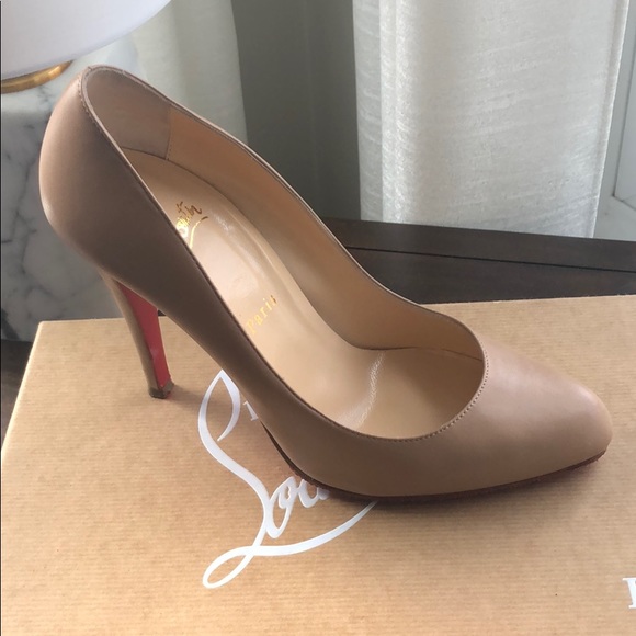 Christian Louboutin Shoes - Christian Louboutin Decollete round toe Nude shoes